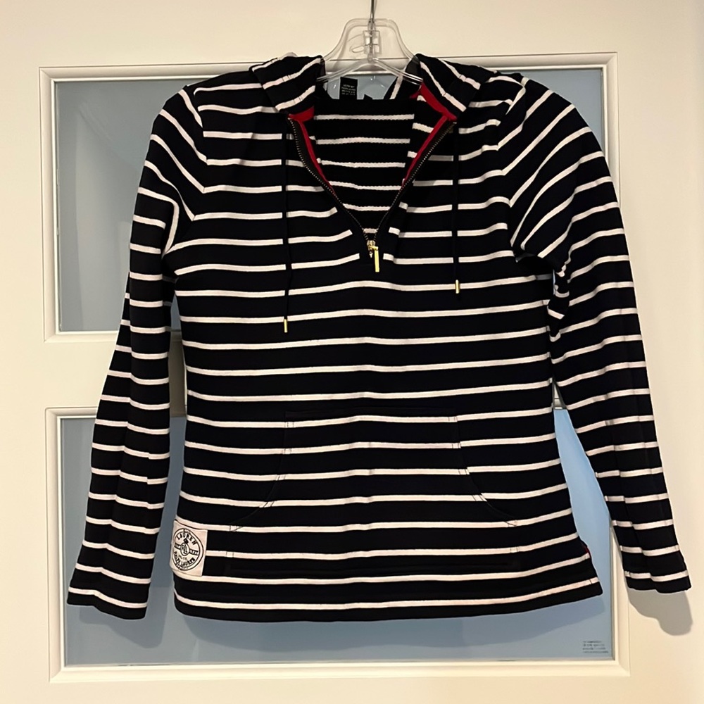 Ralph Lauren striped hoodie with gold detail